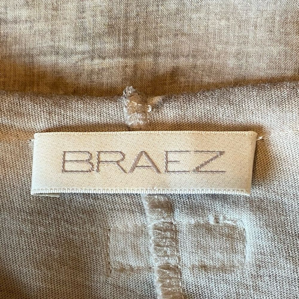 Anthropologie Braez Sheer Lightweight Dress Lace Hem, Airy Gauze, Soft Gray. Med - Picture 6 of 9